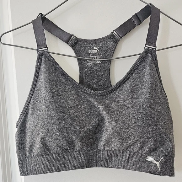 Puma Black and Grey Sports Bra - Picture 2 of 3